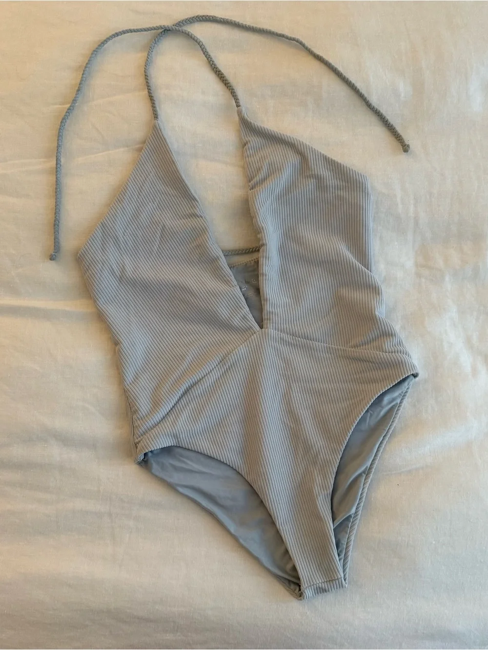 Frankies Bikinis Lily Light Blue One Piece Swimsuit